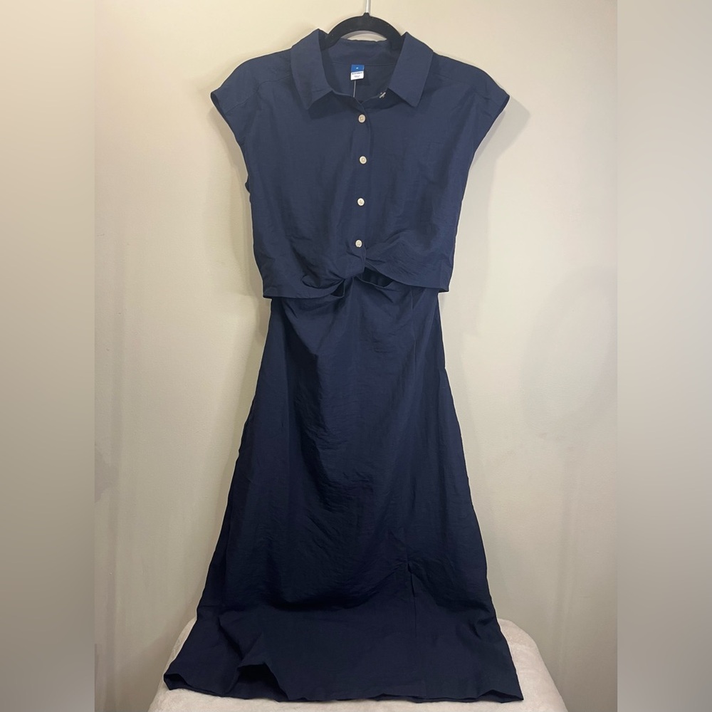 Old Navy Dark Blue Midi Dress
